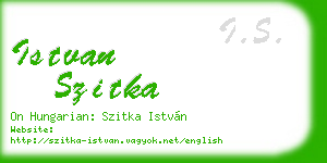 istvan szitka business card